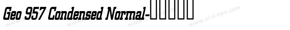 Geo 957 Condensed Normal字体转换